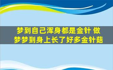 梦到自己浑身都是金针 做梦梦到身上长了好多金针菇